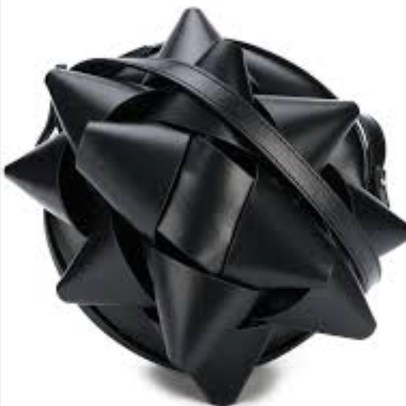 ♠️sold 🎀 MM6 MAISON MARGIELA BOW CROSSBODY black leather shoulder BAG - Picture 2 of 8